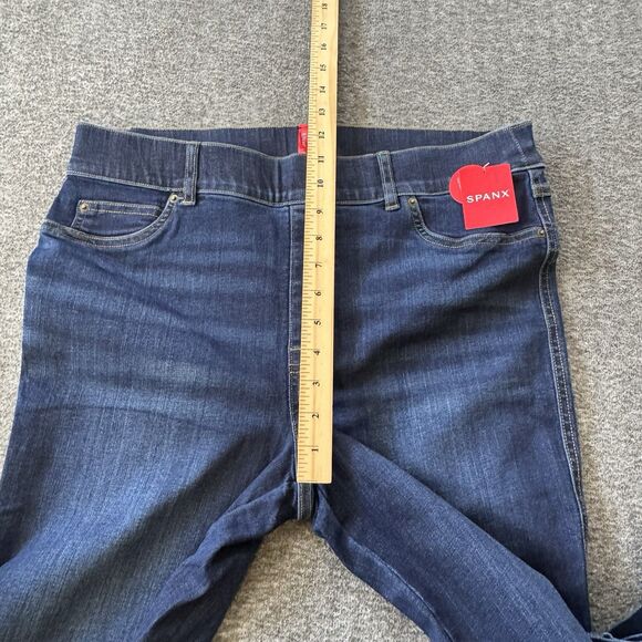 SPANX Flare Jeans Womens XL Midnight Blue Shade pull-on 20327R NWT - Picture 6 of 7